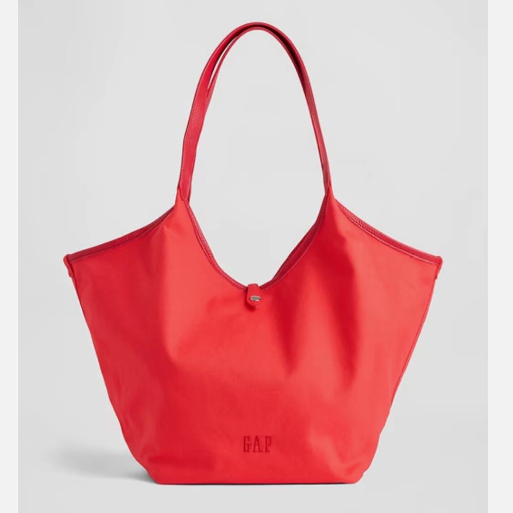 Nwt Gap Canvas Slouchy Tote Bag In Red
